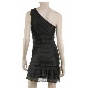 Max Studio M Ruffled One Shoulder Cocktail Dress